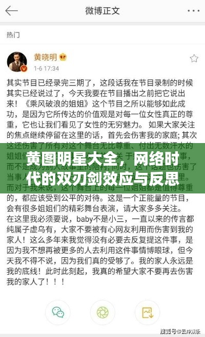 黄图明星大全,网络时代的双刃剑效应与反思